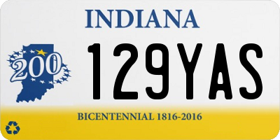IN license plate 129YAS