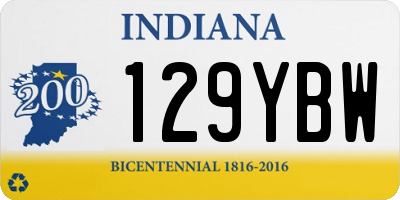 IN license plate 129YBW