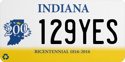 IN license plate 129YES