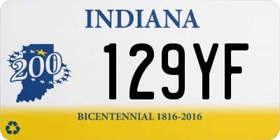 IN license plate 129YF