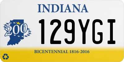 IN license plate 129YGI