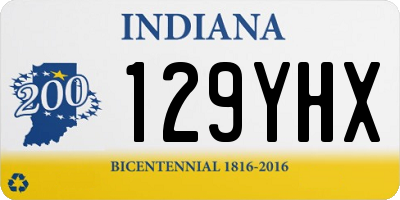 IN license plate 129YHX
