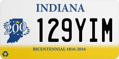 IN license plate 129YIM
