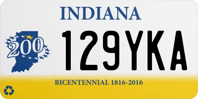 IN license plate 129YKA