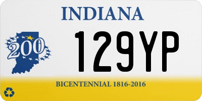 IN license plate 129YP