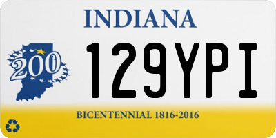 IN license plate 129YPI