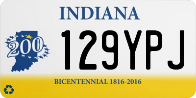 IN license plate 129YPJ