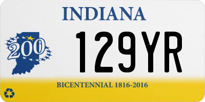 IN license plate 129YR