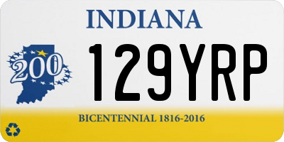 IN license plate 129YRP