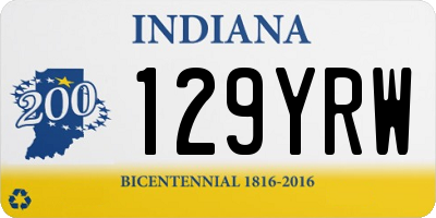 IN license plate 129YRW