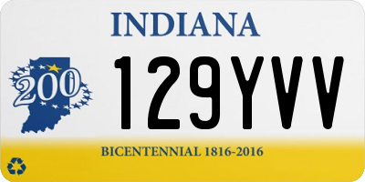 IN license plate 129YVV