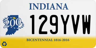 IN license plate 129YVW