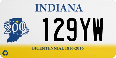 IN license plate 129YW