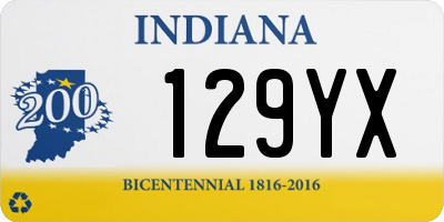 IN license plate 129YX