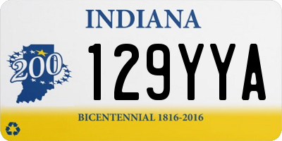 IN license plate 129YYA