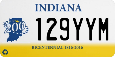 IN license plate 129YYM