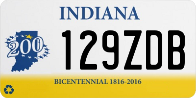IN license plate 129ZDB