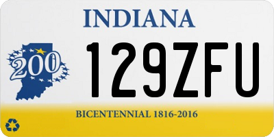 IN license plate 129ZFU
