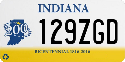 IN license plate 129ZGD