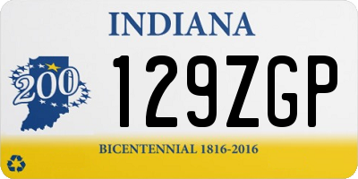IN license plate 129ZGP