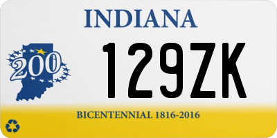 IN license plate 129ZK