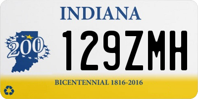 IN license plate 129ZMH