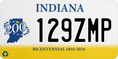 IN license plate 129ZMP