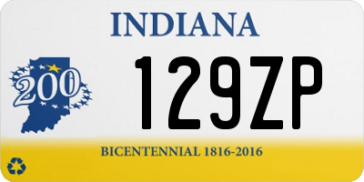 IN license plate 129ZP