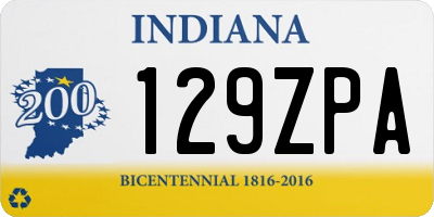 IN license plate 129ZPA