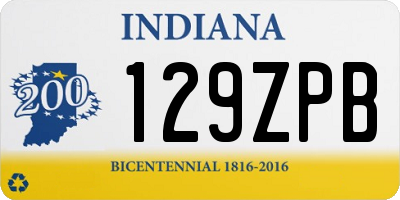 IN license plate 129ZPB