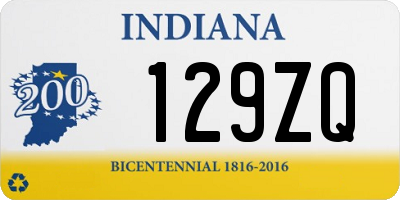 IN license plate 129ZQ