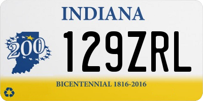 IN license plate 129ZRL