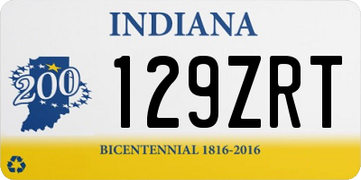IN license plate 129ZRT