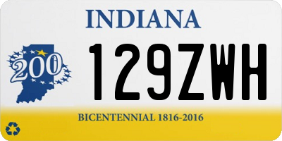 IN license plate 129ZWH