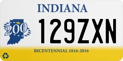 IN license plate 129ZXN