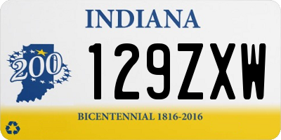 IN license plate 129ZXW