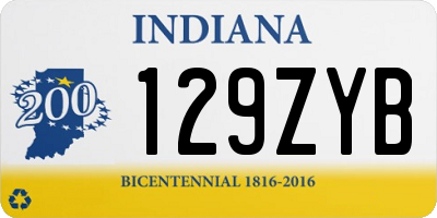 IN license plate 129ZYB