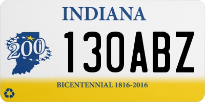 IN license plate 130ABZ