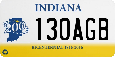 IN license plate 130AGB