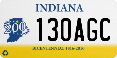 IN license plate 130AGC