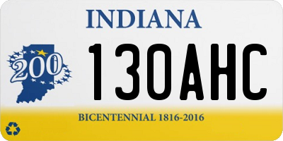 IN license plate 130AHC