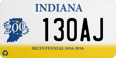 IN license plate 130AJ