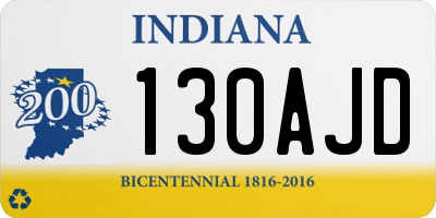 IN license plate 130AJD
