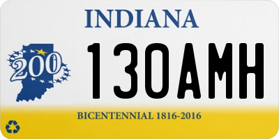 IN license plate 130AMH