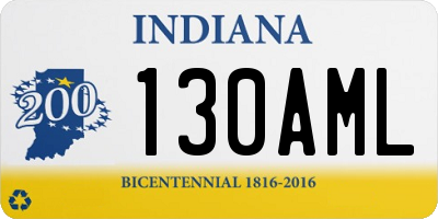 IN license plate 130AML
