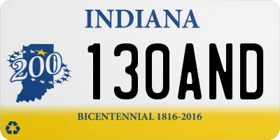 IN license plate 130AND