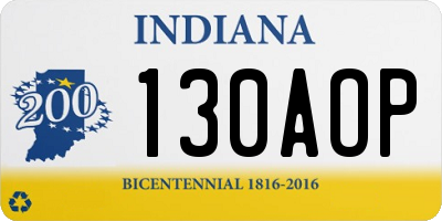 IN license plate 130AOP