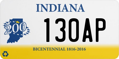 IN license plate 130AP