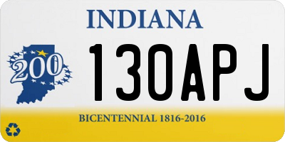 IN license plate 130APJ