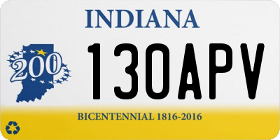IN license plate 130APV